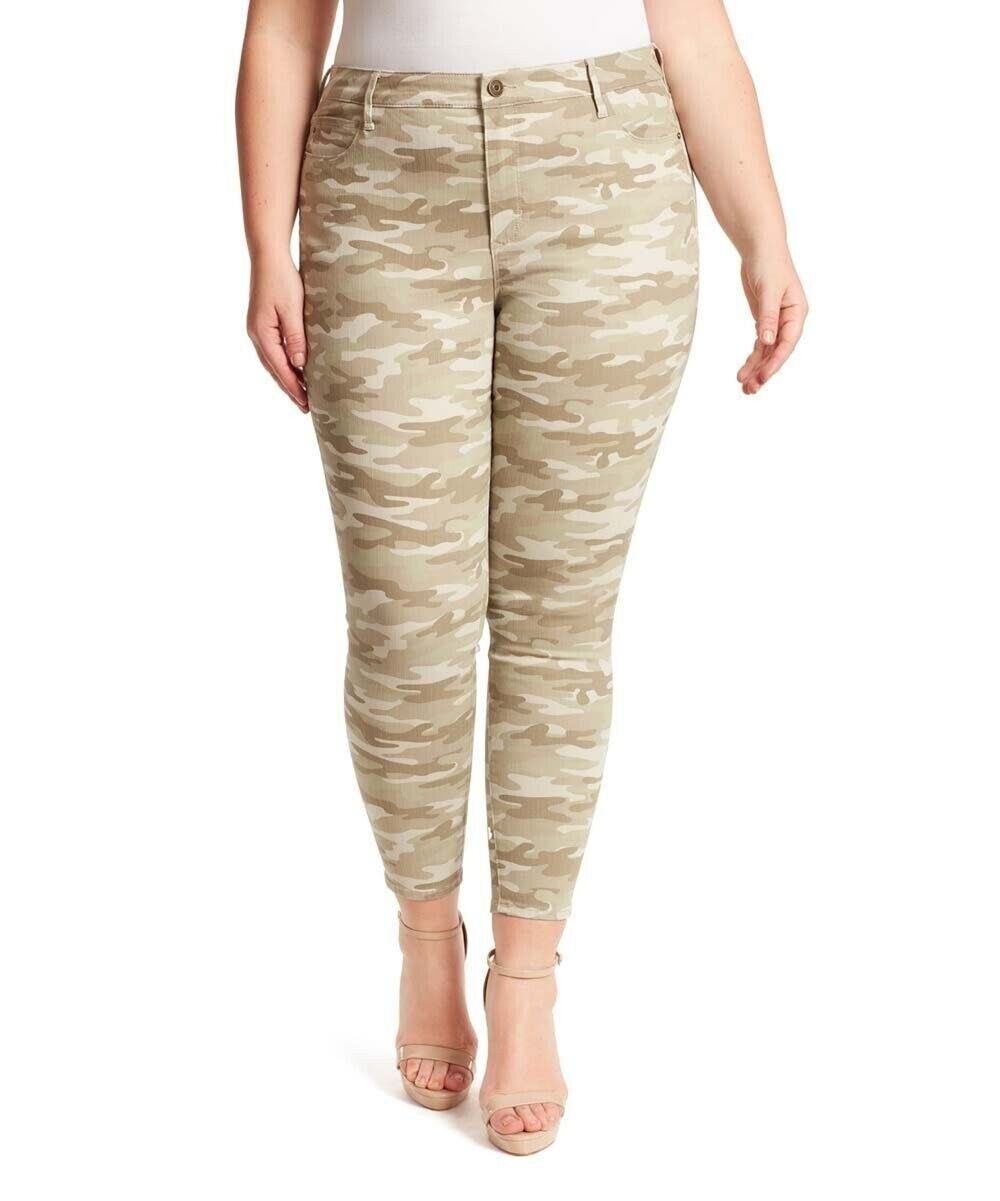 Womens Jean Size 14 Skinny Girl Paul High Rise Skinny Camo Sweep Waist 32 NEW